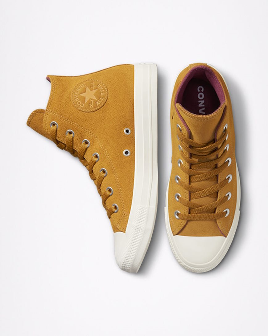 Women's Converse Chuck Taylor All Star Classic High Top Shoes Yellow | AU E1890Z